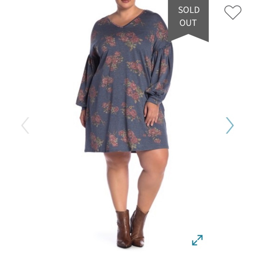 NWT Como Blu Vintage Printed French Terry Dress